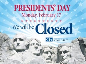 Presidents Day Closed