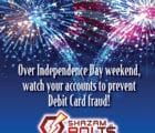 Fireworks and Shazam Bolt$ logo