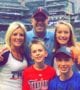 anthony hanson and his family at a Twins game